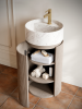 Тумба с раковиной ALTROBAGNO Чиа (Chia) 450 Velet Beige Oak/Cararra Wt