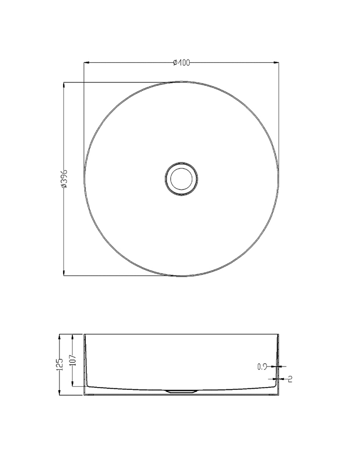 Раковина AltroBagno Luna 001001 OrSp из нержавеющей стали
