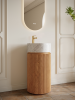 Тумба с раковиной ALTROBAGNO Чиа (Chia) 450 Natural Oak/Cararra Wt