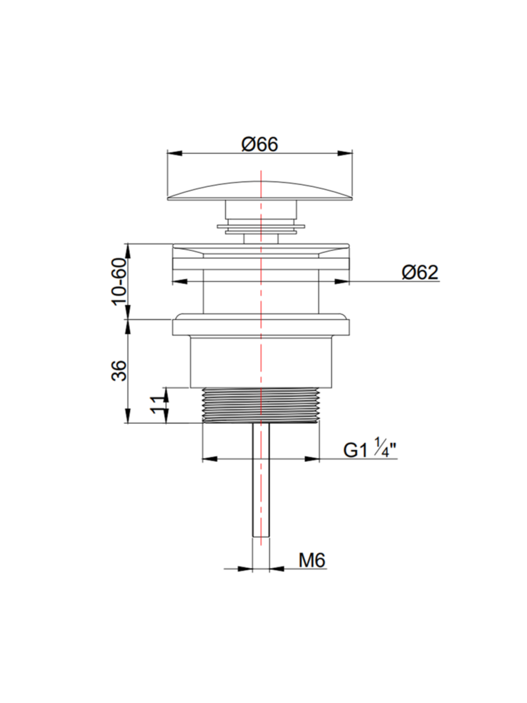 Донный клапан AltroBagno PU 070215U MB