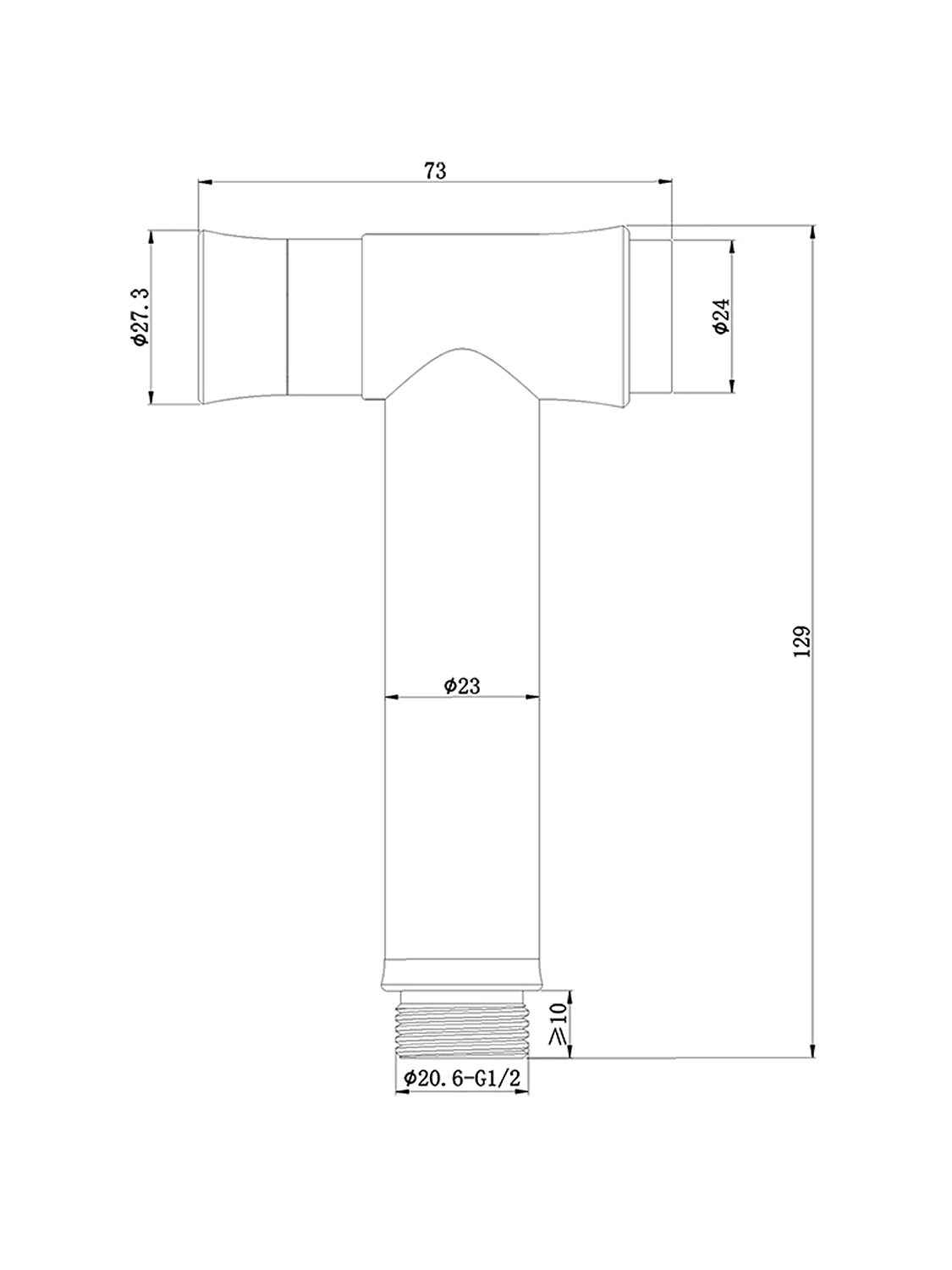 Гигиеническая лейка AltroBagno BS 060202 Cr