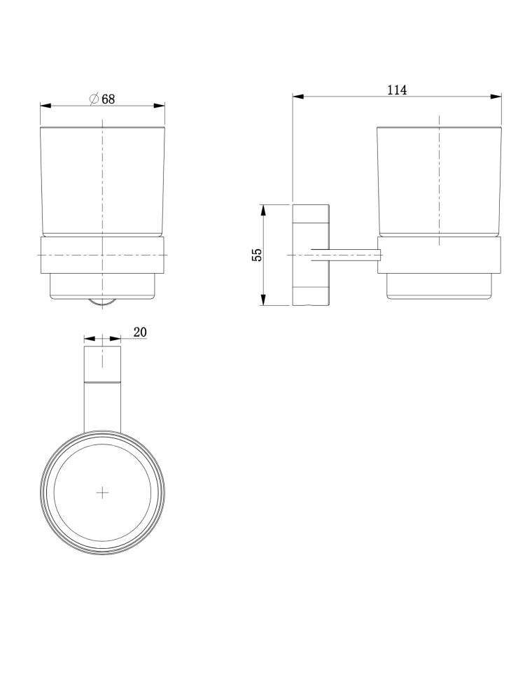 Стакан подвесной ALTROBAGNO Люминозо (Luminoso) 080212 GM