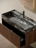 Тумба c раковиной ALTROBAGNO Пино (Pino) 1000 Walnut/Italian Grey