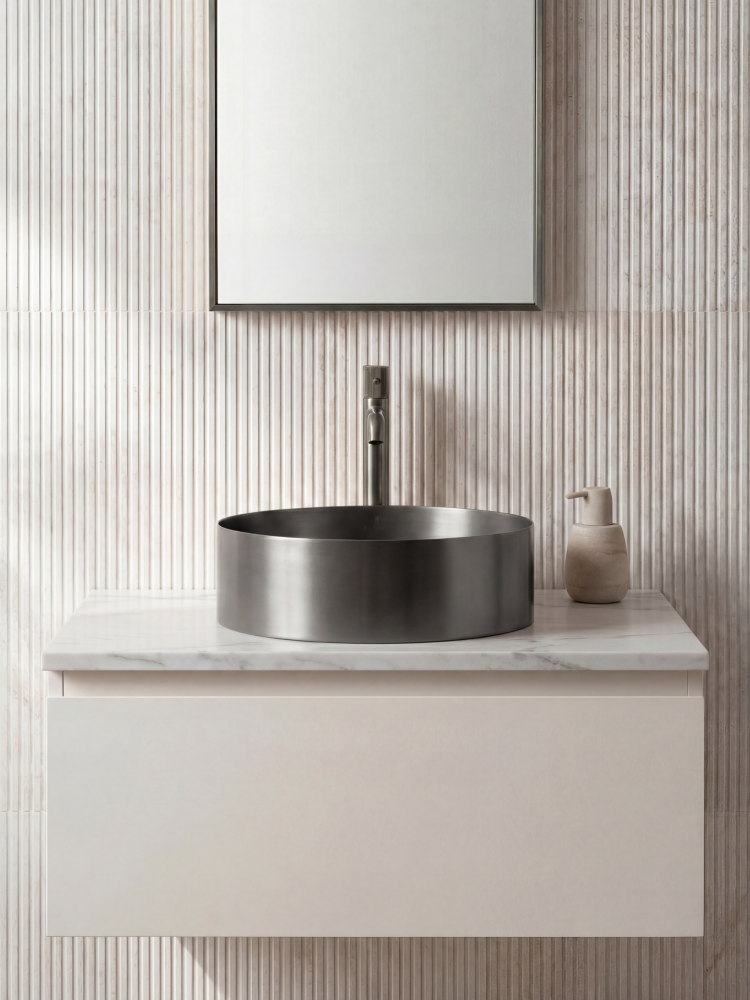 Раковина AltroBagno Luna 001002 MtGr из нержавеющей стали