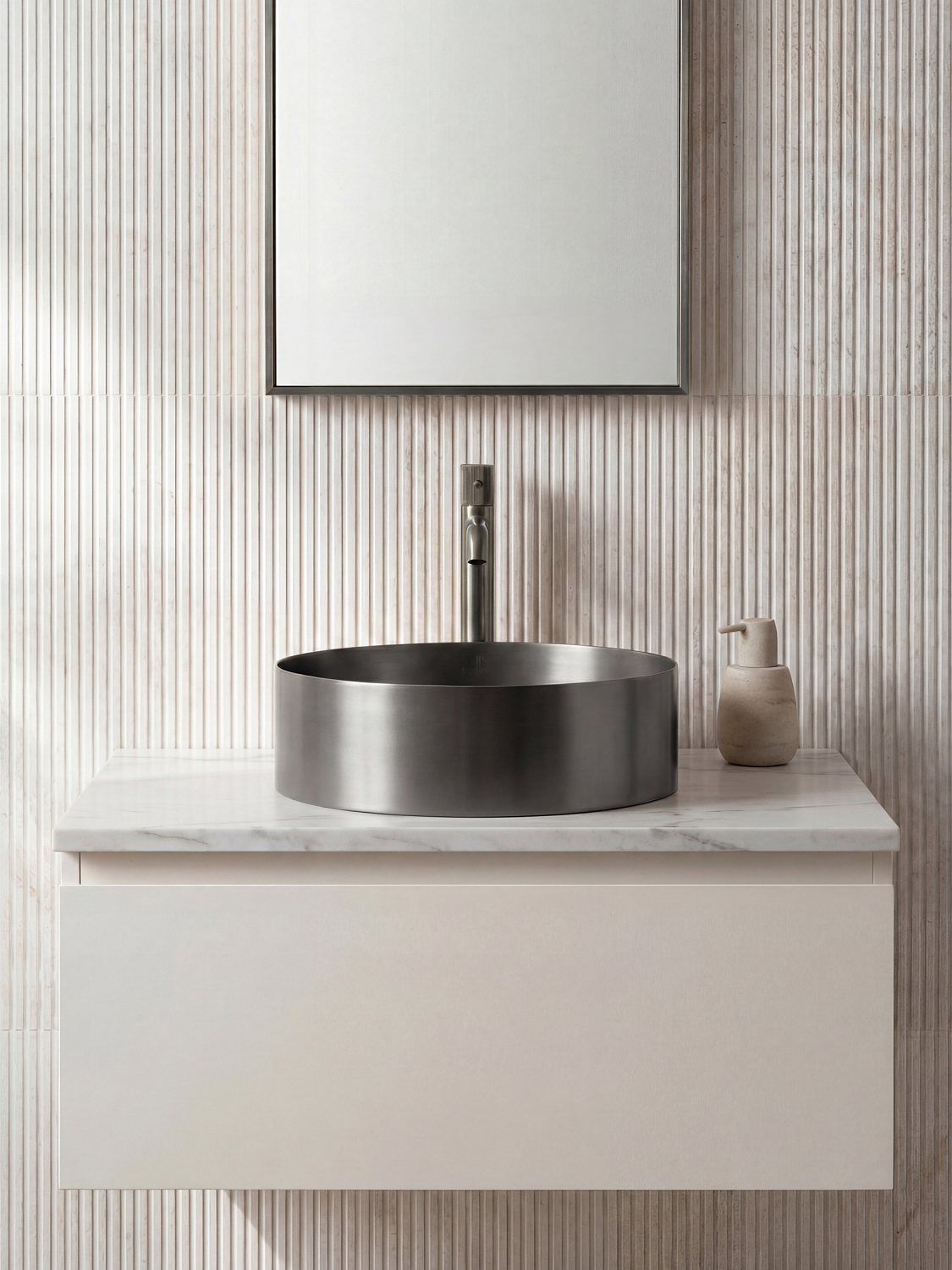 Раковина AltroBagno Luna 001002 MtGr из нержавеющей стали