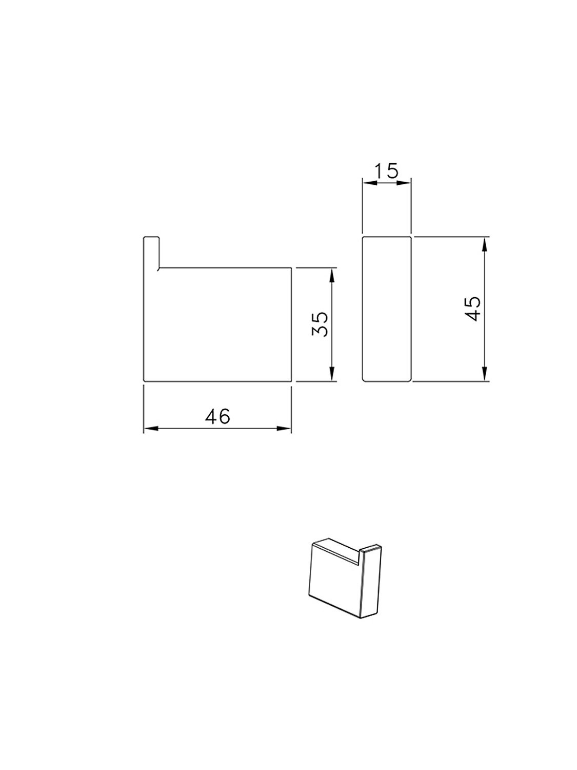 Крючок AltroBagno Aperto 081003 MB