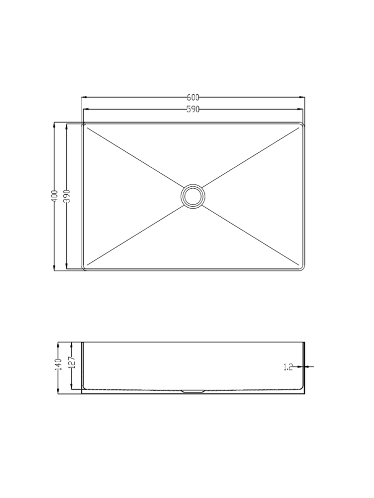 Раковина AltroBagno Solido 001024 BrAn из нержавеющей стали