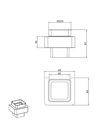 Стакан подвесной AltroBagno Aperto 080202 Cr
