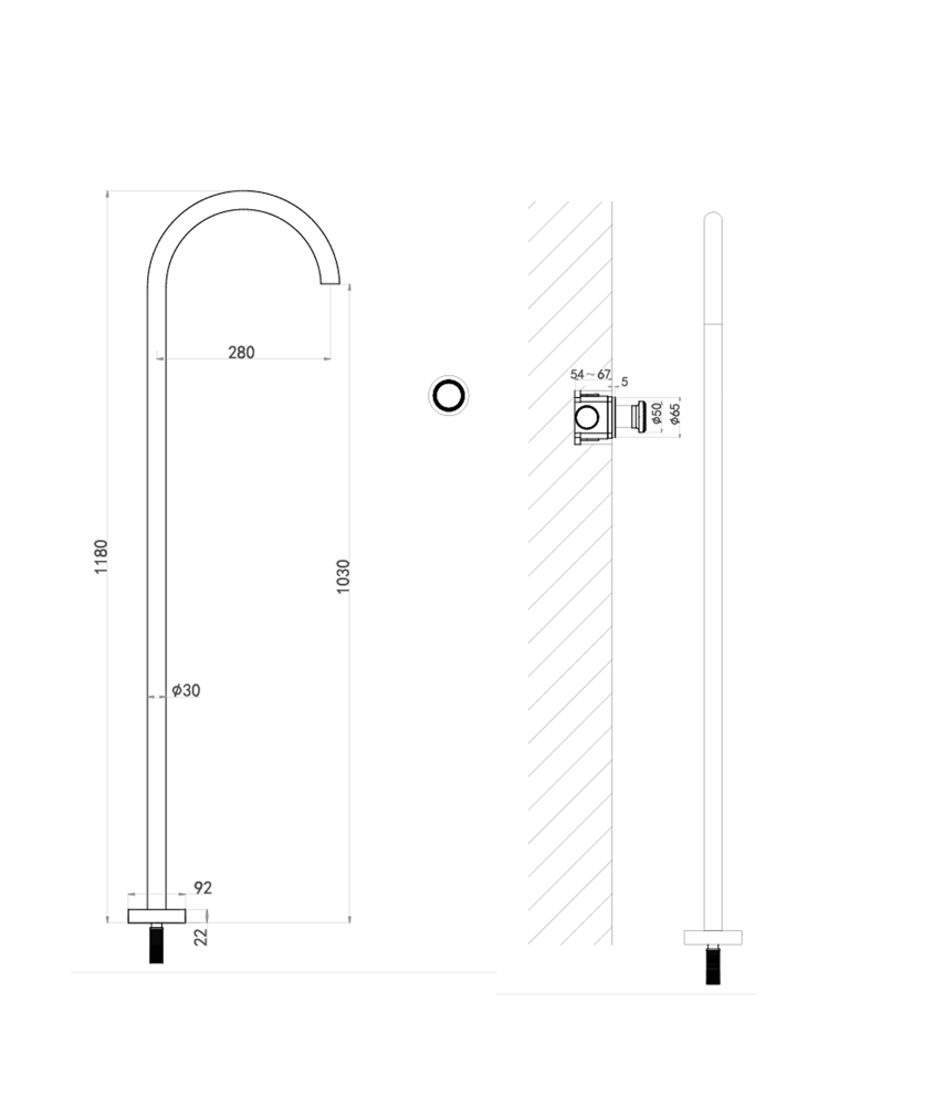 Напольный смеситель для раковины ALTROBAGNO Рикко (Ricco) 010308 MB