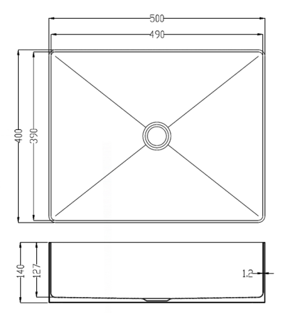 Раковина AltroBagno Accordo 001012 BrAn из нержавеющей стали