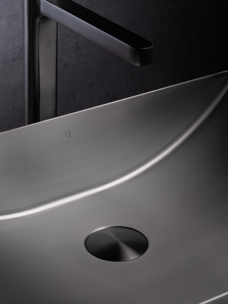 Раковина ALTROBAGNO Футуро (Futuro) 001014 MtGr из нержавеющей стали