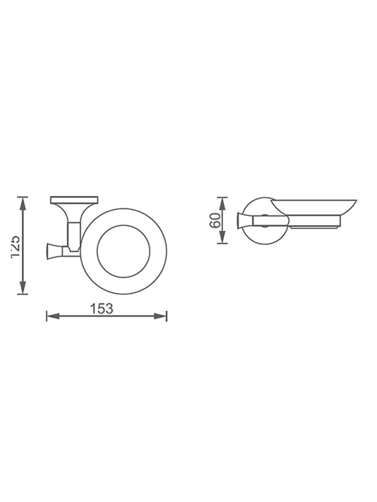 Мыльница подвесная AltroBagno Corposo 080709 Cr