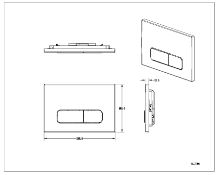 Кнопка смыва AltroBagno PFP 002 Cr